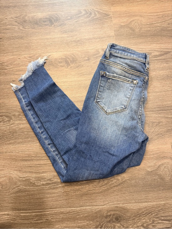 KanCan Denim - KanCan Frayed Hem Ankle Jeans in Blue